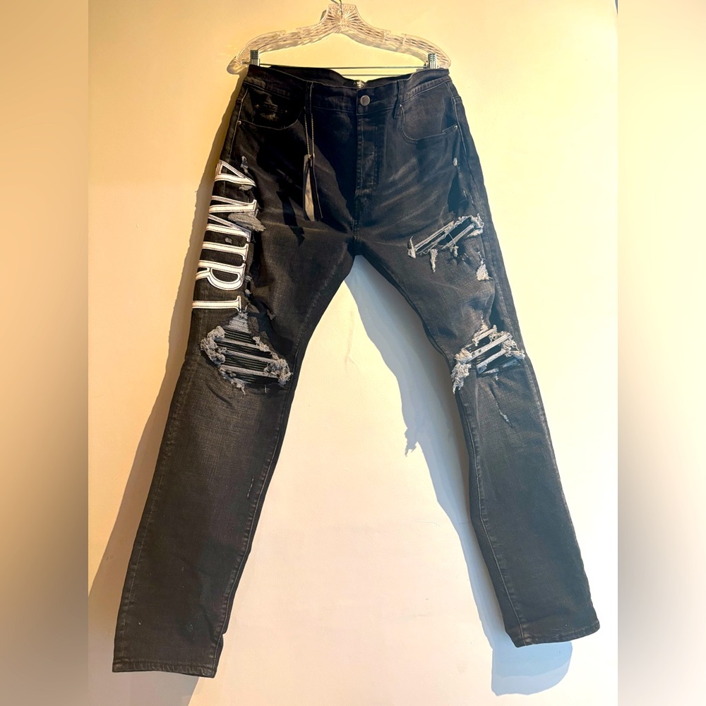 Amiri moto distressed pants NWT